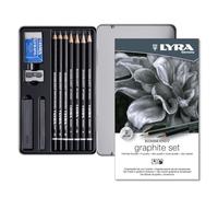 LYRA Rembrandt - Confezione in Metallo 7 Matite in Grafite Assortite