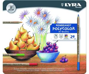 Lyra Rembrandt Polycolor Matite Colorate IN Regalo Latta Ideale per Arte Terapia