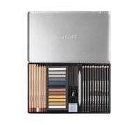 LYRA Scatola Metallo Rembrandt Sketching Set di 35 matite, Sick e Accessori