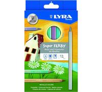 Lyra 3722960 - Pastelli laccati Super Ferby, espositore in legno, 12 pezzi