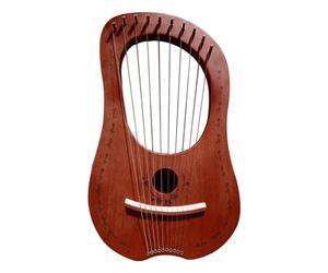 Lyre Harp 10 Metal String Harps Perfect Mahogany Comfortable Grip Portable Stable Sound Quality Small Harp With Steel Strings String Musical Instrument