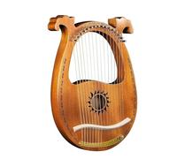 Lyre Harp,16 Corde In Metallo Mogano, Angoli lucidati in 3D, Facile da imparare Adatto Per Principianti Con Chiave Di Accordatura (Blanco : Natrual)