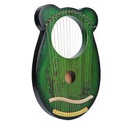 Lyre Harp, 16 Corde In Metallo Rame Sella Mogano Lire Arpa Con Chiave Di Tunning, Stringhe Di Estratto, Manuale, Migliori Regali Per Adulti, Bambini, Principianti (Color : Green)