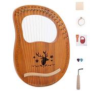 Lyre Harp, 19 Stringhe In Metallo Rame Sella Mogano Lira Arpa Con Chiave Di Tunning, Stringhe Di Estratto, Manuale, Migliori Regali Per Adulti, Bambini, Principianti (Color : Natural)