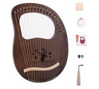 Lyre Harp, 19 Stringhe In Metallo Rame Sella Mogano Lira Arpa Con Chiave Di Tunning, Stringhe Di Estratto, Manuale, Migliori Regali Per Adulti, Bambini, Principianti (Color : Brown)