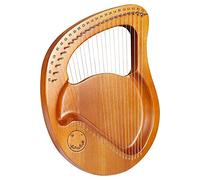 Lyre Harp 24 String Metal String Metal String Mahogany Strumento Musicale, Con Chiave A Tuning, Plettro, Adesivi, Set Extra Di Stringa, For Adulti, Bambini E Principianti (Color : Brown)