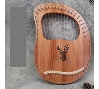 Lyre Harp con Chiave a Sintonizzazione, Guida Allo Studio Arpa Lira Bambini, Adolescenti Arpa a Leva per concerti Feste di Compleanno Portatile(19 String Vintage Reindeer-A)