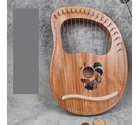 Lyre Harp con Chiave a Sintonizzazione, Guida Allo Studio Arpa Lira Bambini, Adolescenti Arpa a Leva per concerti Feste di Compleanno Portatile(19 String Log Ginkgo Biloba)