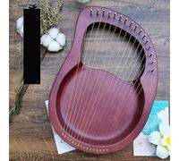 Lyre Harp con Chiave a Sintonizzazione, Guida Allo Studio Arpa Lira Bambini, Adolescenti Arpa a Leva per concerti Feste di Compleanno Portatile(16 String Plank Vintage Color)