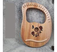 Lyre Harp con Chiave a Sintonizzazione, Guida Allo Studio Arpa Lira Bambini, Adolescenti Arpa a Leva per concerti Feste di Compleanno Portatile(19 String Log Rose)