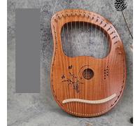 Lyre Harp con Chiave a Sintonizzazione, Guida Allo Studio Arpa Lira Bambini, Adolescenti Arpa a Leva per concerti Feste di Compleanno Portatile(19 String Vintage Orchid)
