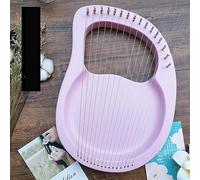 Lyre Harp con Chiave a Sintonizzazione, Guida Allo Studio Arpa Lira Bambini, Adolescenti Arpa a Leva per concerti Feste di Compleanno Portatile(16 String Plank Pink)