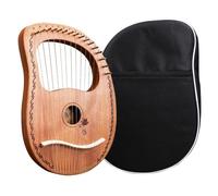 Lyre Harp - Lira a 16 corde, strumento a corde in mogano, robusta arpa in mogano, strumento professionale per orchestra per gli amanti della musica, con custodia