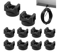 Lyreh 10pz Supporti Magnetici per Fascette, Base Portafascette con Magnete Potente Multiuso Organizzatore Fili per Casa Ufficio Auto Barca Cablaggio Elettrico Gestione Cavi