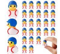 Lyreh 25pz Anatre Gomma da Baseball, Mini Anatre da Giocatore di Baseball per Regali Compleanno Scambio Bomboniere Decorazioni Festivo