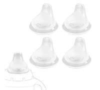 Lyreh 4 beccucci di ricambio in silicone, capezzoli in silicone trasparente a forma di cuore, compatibili con tazze NUK Learner da 141,7 g/283,5 g e tazze per attività da 283,5 g