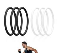 Lyreh 6 pz Cinghia di Supporto per Tendine Rotuleo, in Silicone Fascia Rotulea Stabilizzatore Tutore Ginocchio Rotuleo per Uomo e Donna Corsa Basket Sport Calcio Escursionismo (Nero, Bianco)