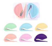 Lyreh 6pz Apribuste in Plastica, Taglierina Buste per Buste di Macarons Lettere Apribuste con Lama Nascosta Carta da Regalo Taglierina per Ufficio Domestico e Postale (6 Colori)