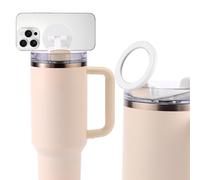 Lyreh Supporto Telefono Magnetico per Stanley Quencher H2.0 Flowstate Tumbler, Plastica Portatile Supporto Telefono Pratico Accessorio per Auto Casa Ufficio Palestra (Bianco)
