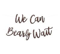 Lyreh We Can Bearly Wait Striscione, We Can Bearly Wait Decorazioni Facili da Montare per Baby Shower per Feste di Compleanno a Tema Orso Sfondo Feste di Compleanno Bambine e Bambini