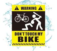 Lyricalist Bike Warning Decal - Protected Bicyclee Decals, Waterproof Bike Warning Sticker,Warning Sign Don't Touch My Bike Sticker Waterproof Bumper Sticker Laptop Window