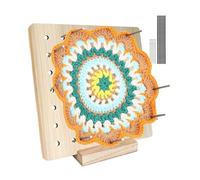 Lyricalist Crochet Blocking - Blocking Mats for Knitting, Blocking Board for Crocheting | Squares Blocking Board for Knitting And Crochet Projects Handcrafted Knitting With Wooden Knitting Base