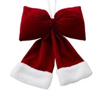 Lyricalist Fiocco Rosso di Natale,Grandi Fiocchi Natalizi in Velluto, Decorazione per Albero di Natale - Fiocchi Decorativi per la casa di Natale, Fiocchi di Natale in Morbido Velluto, Grandi