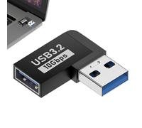 Lyricalist Right Angle USB Adapter - USB A Male To USB A Male To Female Adapter, USB Connector Adapter, USB Adapter, USB Extender Connector For Laptops, Phone, PC