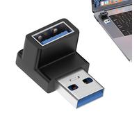 Lyricalist Right Angle USB Adapter - USB A Male To USB A Male To Female Adapter, USB Connector Adapter, USB Adapter, USB Extender Connector For Laptops, Phone, PC