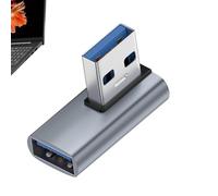 Lyricalist Right Angle USB Adapter - USB A Male To USB A Male To Female Adapter, USB Connector Adapter, USB Adapter, USB Extender Connector For Laptops, Phone, PC