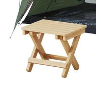 Lyricalist Small Folding Stool- Portable Fold-up Step Stools, Wooden Step Stool | Portable Fold-up Stool Chair, Heavy-Duty Folding Camping Stool Wooden Footstool for Camping Accessories