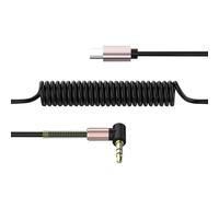 Lyricalist USB C Audio Cable - USB Type C Audio Cable, Type C to 3.5mm Male Retractable Headphone AUX Adapter | Flexible Audio Cord for Headphone Car Stereo Speaker and Other Type C Devices