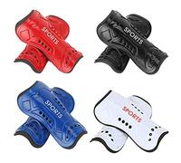 lyrlody 4 Coppie Gioventù Soccer Shin Guards for Kids & Adults Shin Pads for Boys Girls Football Giochi con la Protezione Leggera Eva Back Non Slip Gambe (4 colori adulti)