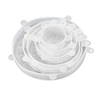 lyrlody 6 Pezzi Coperchi Elastici in Silicone Coperchi in Silicone Riutilizzabili Alimentare da 2,6 a 8,1 Pollici per Ciotole, Tazze, Lattine e Contenitori per Alimenti nel Frigorifero, nel Forno a