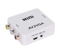 lyrlody Adattatore Mini AV a VGA Convertitore Audio Video Composito 480P Plug and Play Supporta Risoluzioni Multiple 60Hz 75Hz con Funzione di Riduzione del Rumore per TV Set Top Box
