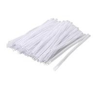 lyrlody Bobine di Legame in Plastica, 100 Pack, Spine di Legame a Spirale 8mm A4 48 Loop 4: 1 Tono, per le Spine dei Pettini Leganti, funzionalità Migliorata, Durata Duratura, Carta Facile (WHITE)