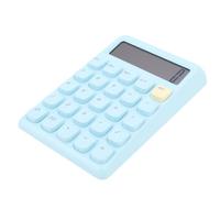 lyrlody Calcolatrice Solare, Usura Resistere Big Pulsanti a Batteria a 12 Cifre Display Piccolo Calcolatrice del Desktop per l'ufficio Scolastico (BLUE)