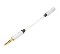 lyrlody Cavo Adattatore TPE Trasparente in Rame Placcato Argento da 4,4 Mm Maschio a 3,5 Mm Femmina per Lettori DAP NW-ZX300A NW-WM1A -WM1Z PHA-2A