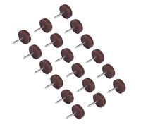 lyrlody Chiodo per Gambe per Mobili, Piedini per Mobili in Plastica Riduce il Rumore La Lega di Alluminio del caffè Evita l'umidità per il Divano (100 pezzi superficie piana 18 mm spessore 5 mm)