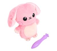 lyrlody Coniglietto di Pezza, Peluche Che Si Illumina Al Buio con Penna LED in ABS, Disegna e Sbiadisce in 2 Minuti, Morbido Peluche, Tasca Posteriore, Regalo di Compleanno per Bambini