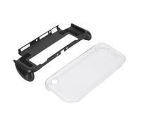 lyrlody Custodia Protettiva Adatta per OLED, Custodia Agganciabile Antiscivolo per Console Portatile in ABS per PC, Guscio Antiurto con Accesso Al Controller per Giochi da Viaggio a Casa (BLACK)