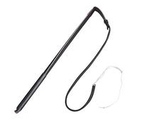 lyrlody Frustino per Addestramento del Cane, Frusta per Agitare per Cani Pipistrello in Pelle Bovina Artificiale, Frusta da Equitazione con Manico, Nero 95 cm