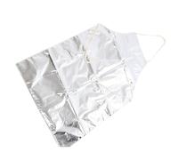 lyrlody Grembiule Resistente Al Calore, Grembiule in Foglio di Alluminio Resistente Alle Alte Temperature Fino a 1832 °F con Retro in Cotone, Riflette il 95% del Calore, Design a Cravatta per gli