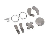 lyrlody Impugnature Metalliche per Series 2, Acciaio Inossidabile (SILVER) | Testine joystick magnetiche intercambiabili, impugnatura antiscivolo testurizzata, kit di mappatura pulsanti fai-da-te,
