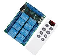 lyrlody Interruttore Telecomando 433.92MHz, Modulo relè RF Ricevitore, Controllo Wireless 4 modalità, 32 Memorie, Portata 100m, con Codice Fisso EV1527, per Cancello, Luce, Pompa (12V)