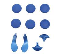 lyrlody Kit Grip e Paddle per Controller di Gioco Impugnature per i Pollici in Gomma Paddle Posteriori in Metallo 6 Cappucci di Ricambio 2 Leve 2 Mezze Cupole per Giocatori Controller Wireless (BLUE)