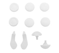 lyrlody Kit Grip e Paddle per Controller di Gioco Impugnature per i Pollici in Gomma Paddle Posteriori in Metallo 6 Cappucci di Ricambio 2 Leve 2 Mezze Cupole per Giocatori Controller Wireless (WHITE)