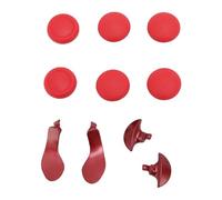 lyrlody Kit Grip e Paddle per Controller di Gioco Impugnature per i Pollici in Gomma Paddle Posteriori in Metallo 6 Cappucci di Ricambio 2 Leve 2 Mezze Cupole per Giocatori Controller Wireless (rosso)