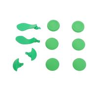 lyrlody Kit Grip e Paddle per Controller di Gioco Impugnature per i Pollici in Gomma Paddle Posteriori in Metallo 6 Cappucci di Ricambio 2 Leve 2 Mezze Cupole per Giocatori Controller Wireless (GREEN)