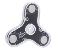 lyrlody Kit per Esercitazioni di Saldatura, Kit Giroscopio Rotante a LED PCB, Progetto Elettronico a 3 Foglie con Modelli Commutati a Pulsante, Giocattolo di Assemblaggio Alimentato a Batteria per